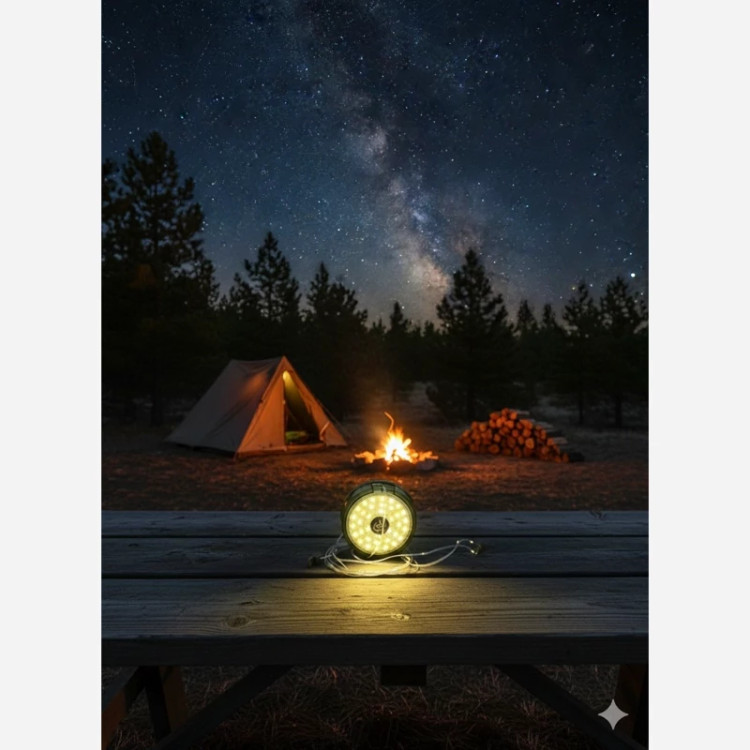 چراغ آویز کمپینگ LED ریسه دار گرد